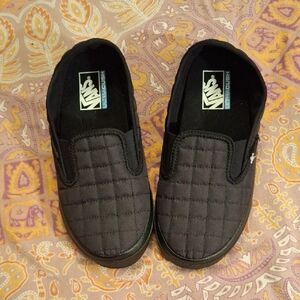 Vans Quilted Black Slip-On Loafers